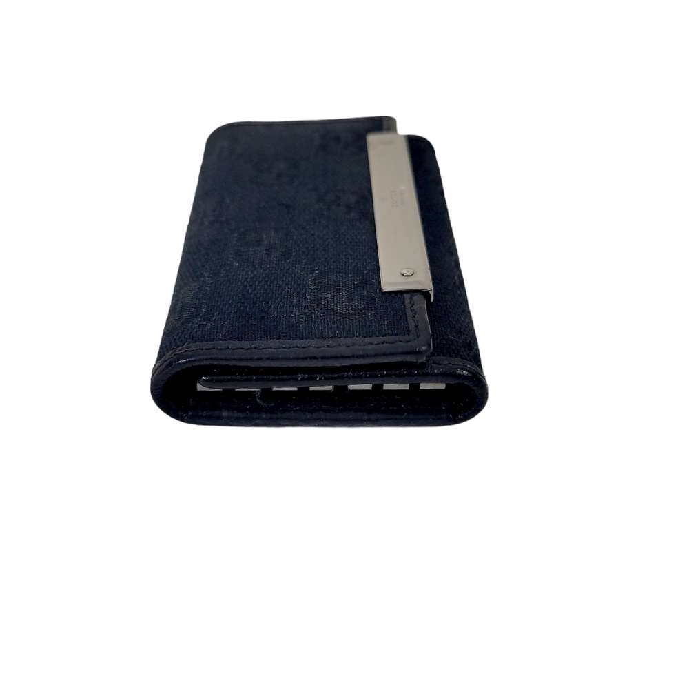 Gucci Black Monogram Trifold 6 Ring Keyholder Wallet - Picture 6 of 9